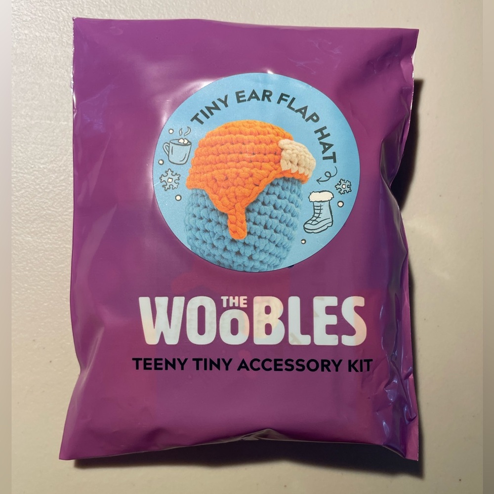 Woobles Tiny Ear Flap Hat accessory kit